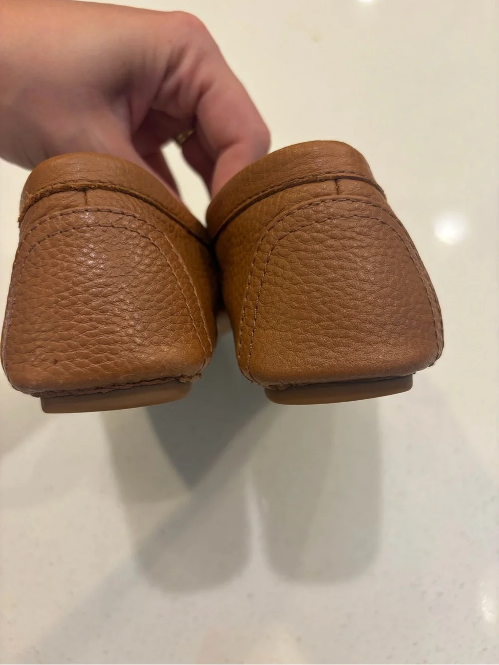 Tory Burch Lowell 2 Driver Loafers Brown Leather Size 5
